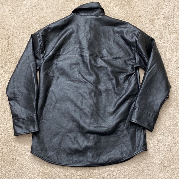 Aritiza Babaton Faux Leather Pelli Shirt Jacket - Picture 4 of 5